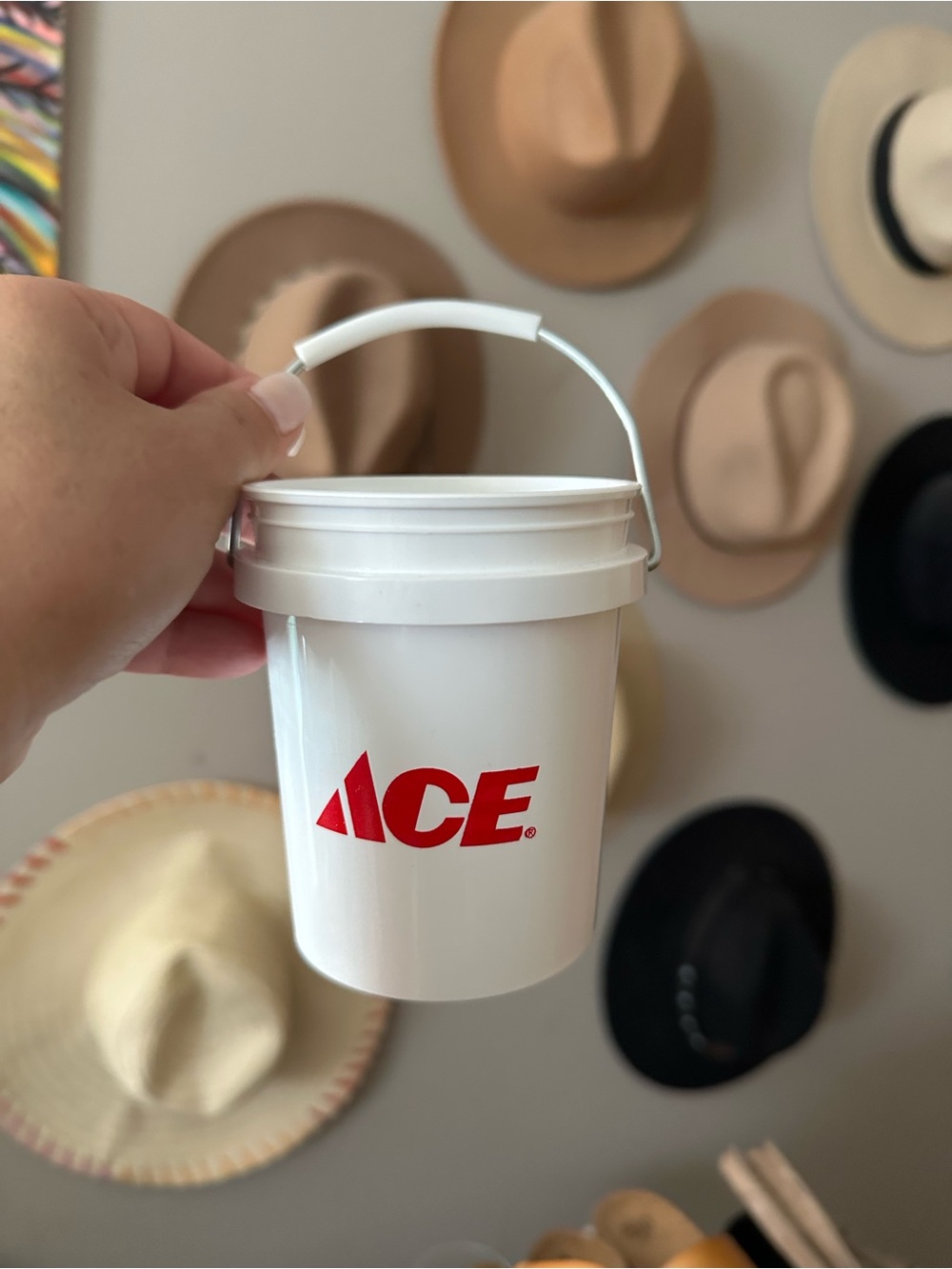 ACE Logo White Bucket with Red Branding